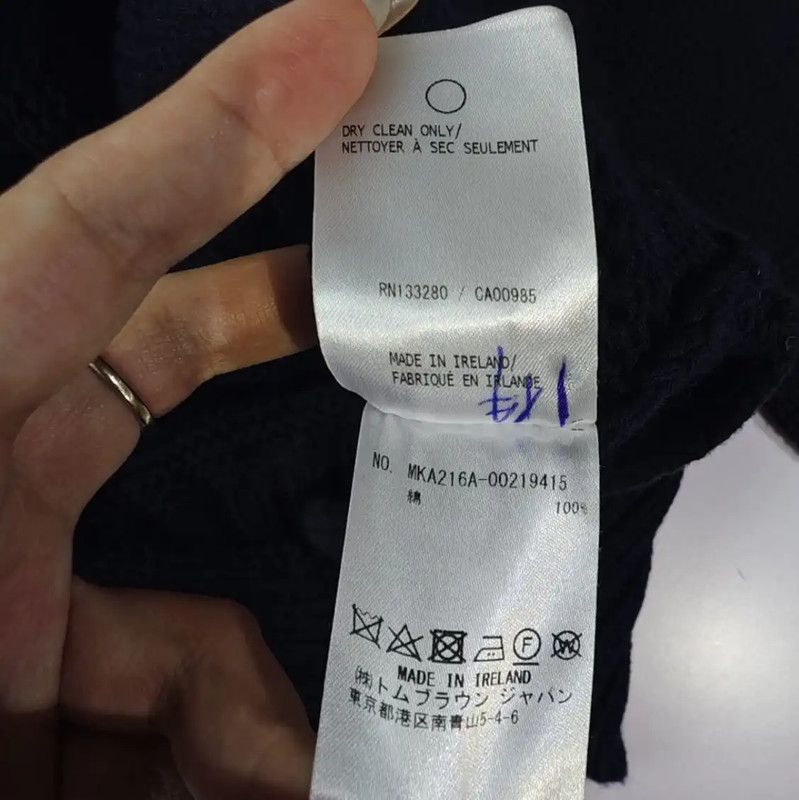 Thom Browne Thom Browne Women's Navy Sweater with Anchor Design 0089 Size L / US 10 / IT 46 - 5 Thumbnail