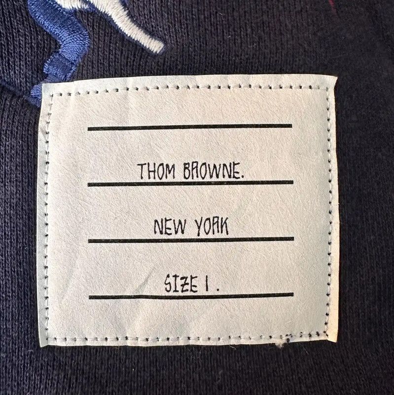 Thom Browne Thom Browne Navy Cotton Women's Sweatshirt 0089 Size S / US 4 / IT 40 - 3 Thumbnail