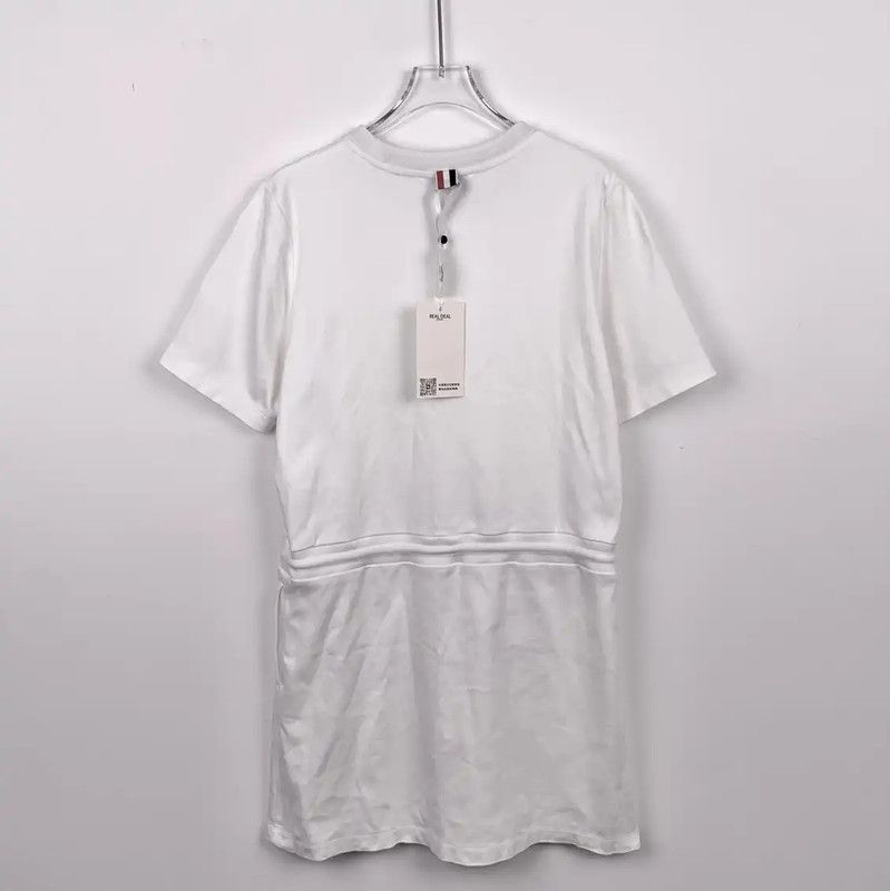 Thom Browne Thom Browne White Cotton Dress for Women 0089 Size M / US 6-8 / IT 42-44 - 2 Thumbnail