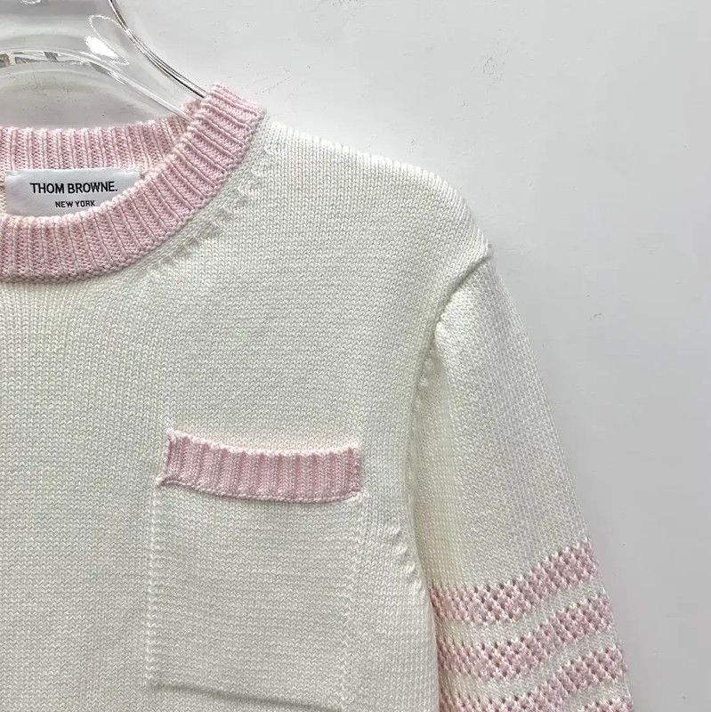 Thom Browne Thom Browne Colorblock Cotton Women’s Pullover Sweater 0089 Size S / US 4 / IT 40 - 3 Thumbnail