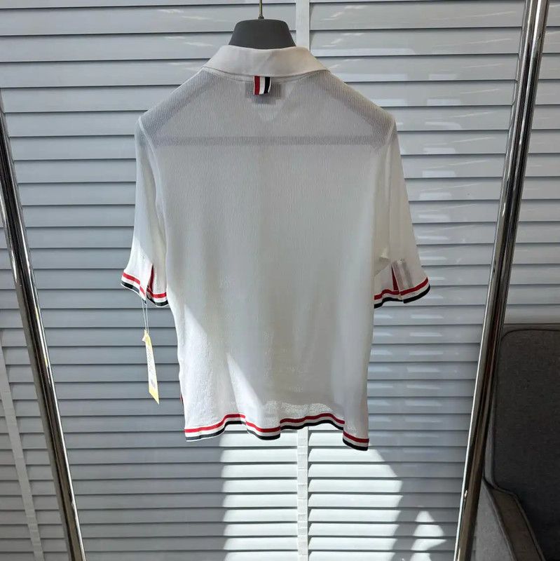 Thom Browne Thom Browne Summer White Cotton Short Sleeve T-Shirt 0089 Size M / US 6-8 / IT 42-44 - 2 Thumbnail