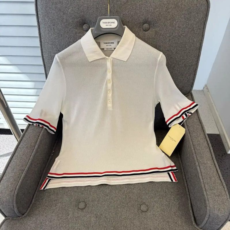 Thom Browne Thom Browne Summer White Cotton Short Sleeve T-Shirt 0089 Size M / US 6-8 / IT 42-44 - 3 Thumbnail
