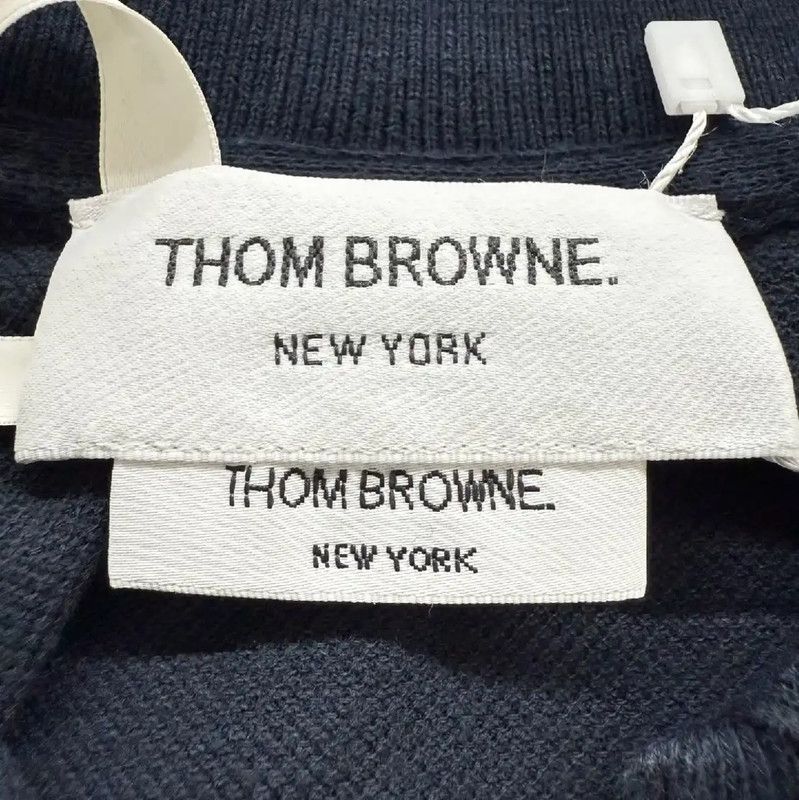 Thom Browne Thom Browne Navy Cotton Women's Dress 0089 Size M / US 6-8 / IT 42-44 - 3 Thumbnail