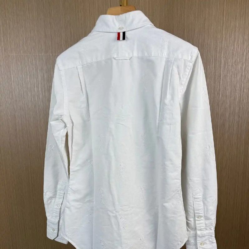 Thom Browne Thom Browne White Cotton Women's Shirt 0089 Size M / US 6-8 / IT 42-44 - 2 Thumbnail