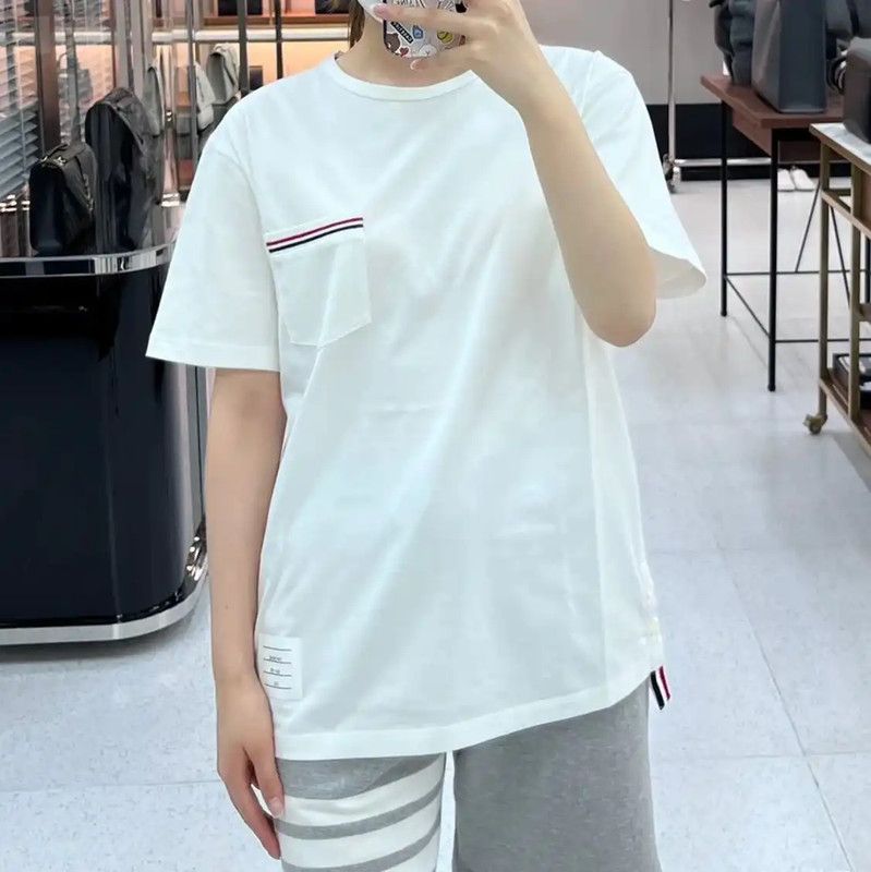 Thom Browne Thom Browne White Cotton Women's T-Shirt 0089 Size M / US 6-8 / IT 42-44 - 4 Thumbnail