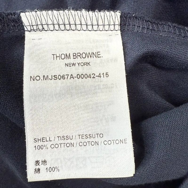 Thom Browne Thom Browne Black Cotton Women's T-Shirt 0089 Size L / US 10 / IT 46 - 4 Thumbnail