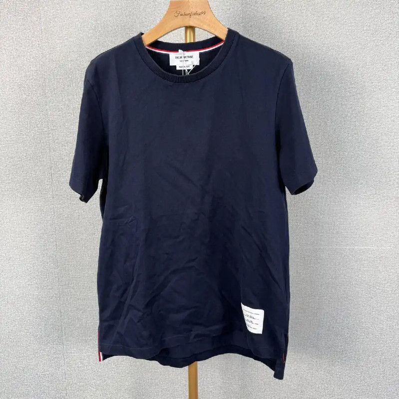 Thom Browne Thom Browne Black Cotton Women's T-Shirt 0089 Size L / US 10 / IT 46 - 2 Thumbnail
