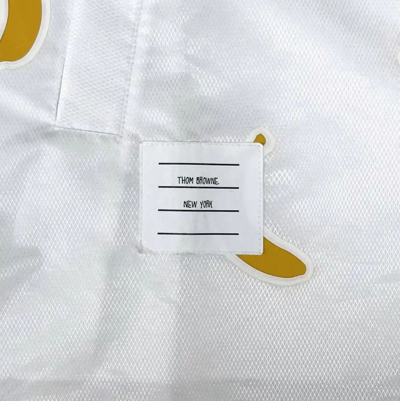Thom Browne Thom Browne White Jacket with Yellow Print 0089 Size S / US 4 / IT 40 - 4 Thumbnail