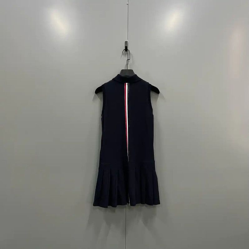 Thom Browne Thom Browne Navy Cotton Summer Dress 0089 Size ONE SIZE - 5 Thumbnail