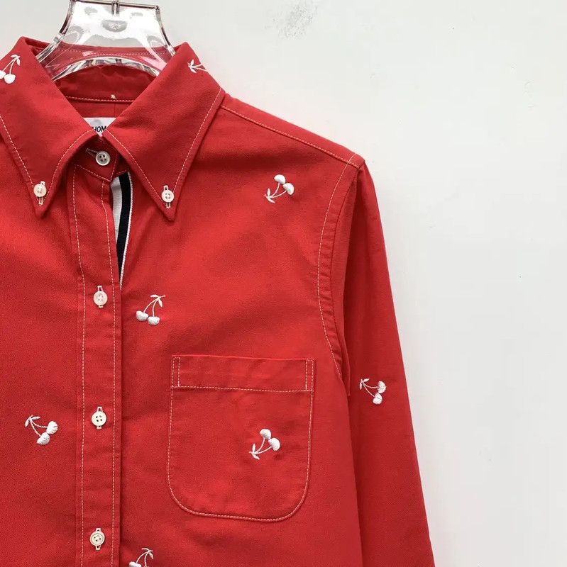 Thom Browne Thom Browne Red Cotton Women's Shirt 0089 Size S / US 4 / IT 40 - 3 Thumbnail