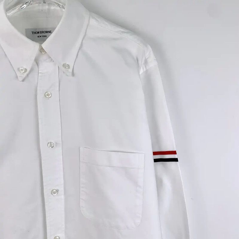 Thom Browne Thom Browne White Cotton Women's Shirt 0089 Size L / US 10 / IT 46 - 3 Thumbnail