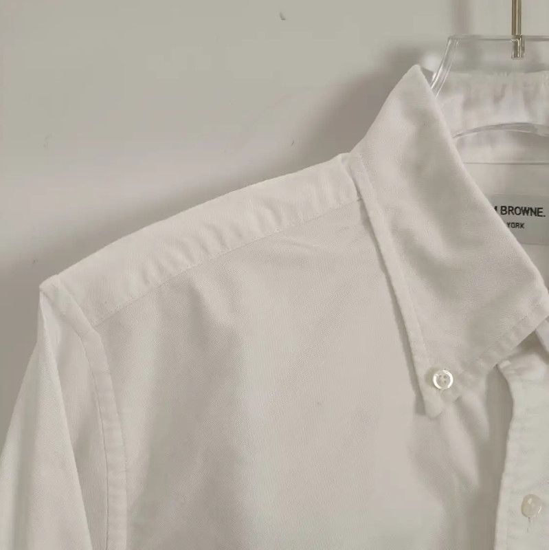 Thom Browne Thom Browne White Cotton Women's Shirt 0089 Size L / US 10 / IT 46 - 3 Thumbnail