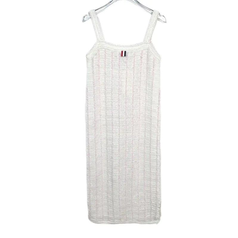 Thom Browne Thom Browne White Cotton Women's Dress 0089 Size XS / US 0-2 / IT 36-38 - 2 Thumbnail