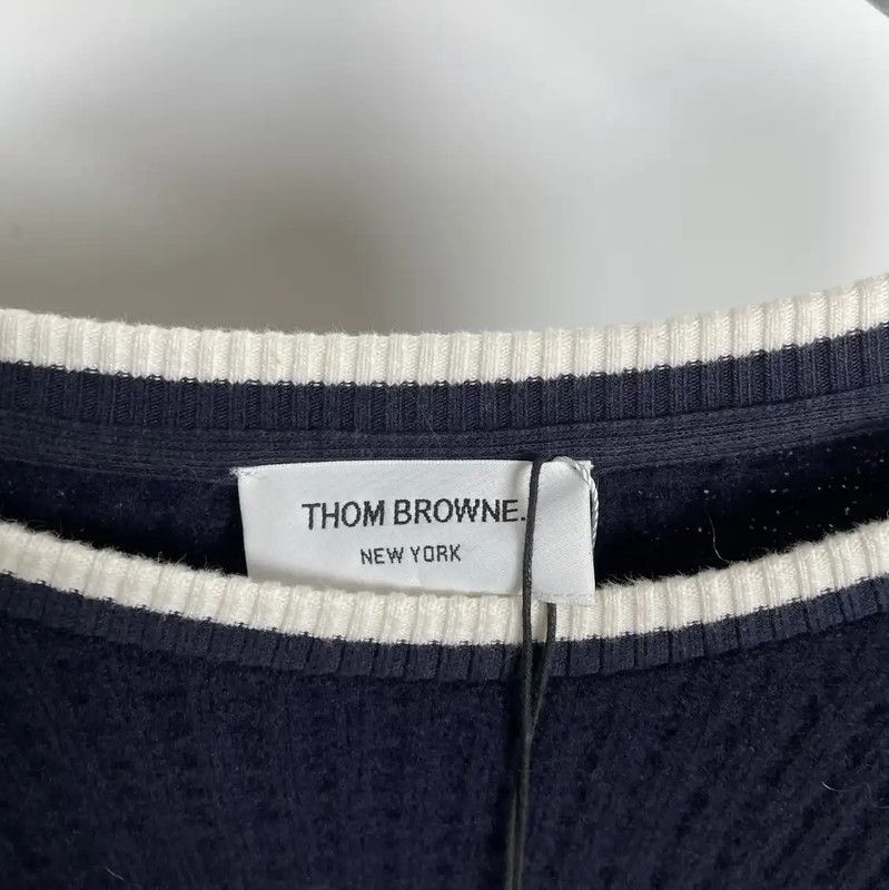 Thom Browne Thom Browne Women's Winter Striped Wool Sweatshirt 0089 Size S / US 4 / IT 40 - 4 Thumbnail