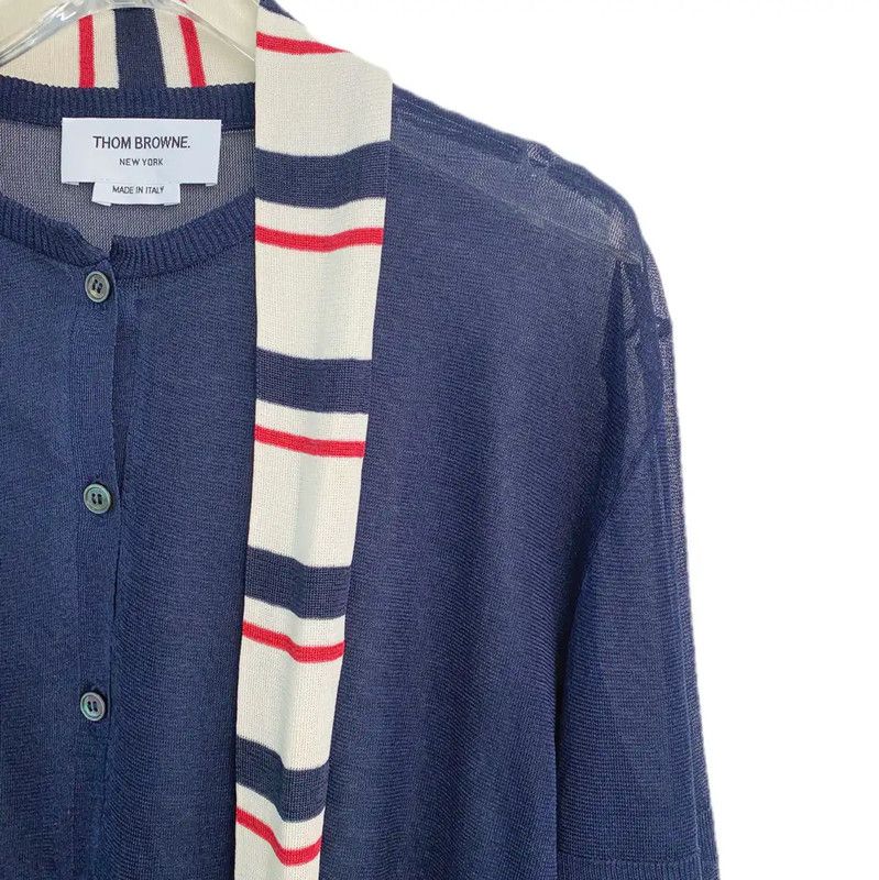 Thom Browne Thom Browne Blue Silk Women's Shirt 0089 Size M / US 6-8 / IT 42-44 - 4 Thumbnail