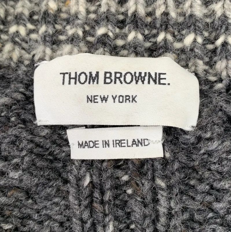 Thom Browne Thom Browne Women's Dark Gray Wool Cardigan 0089 Size XS / US 0-2 / IT 36-38 - 5 Thumbnail
