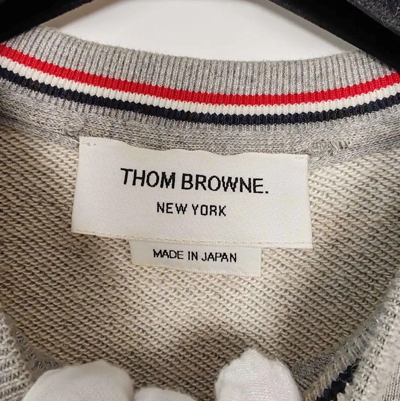 Thom Browne Thom Browne Gray Cotton Women's Dress 0089 Size L / US 10 / IT 46 - 3 Thumbnail