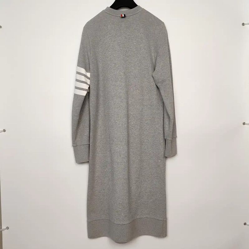 Thom Browne Thom Browne Gray Cotton Women's Dress 0089 Size L / US 10 / IT 46 - 2 Thumbnail