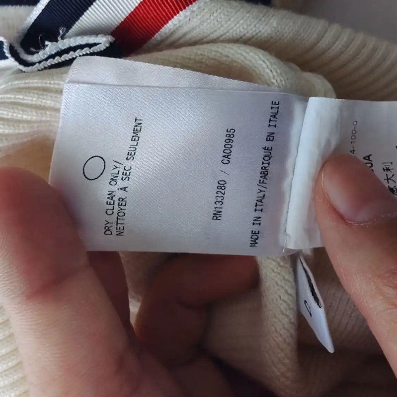 Thom Browne Thom Browne Beige Wool Sweater for Women 0089 Size S / US 4 / IT 40 - 7 Thumbnail