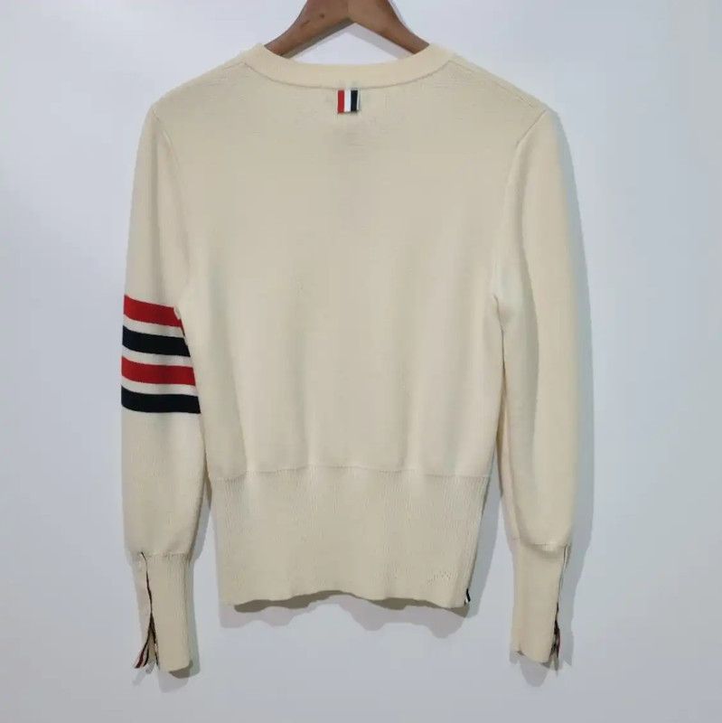 Thom Browne Thom Browne Beige Wool Sweater for Women 0089 Size S / US 4 / IT 40 - 2 Thumbnail
