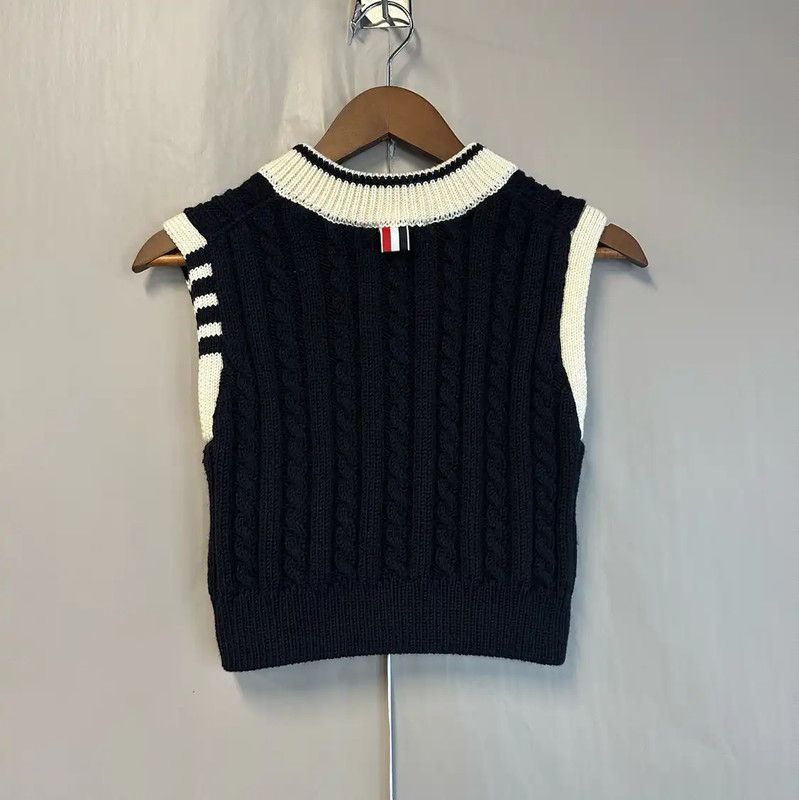 Thom Browne Thom Browne Black Wool Women's Sweater 0089 Size S / US 4 / IT 40 - 2 Thumbnail