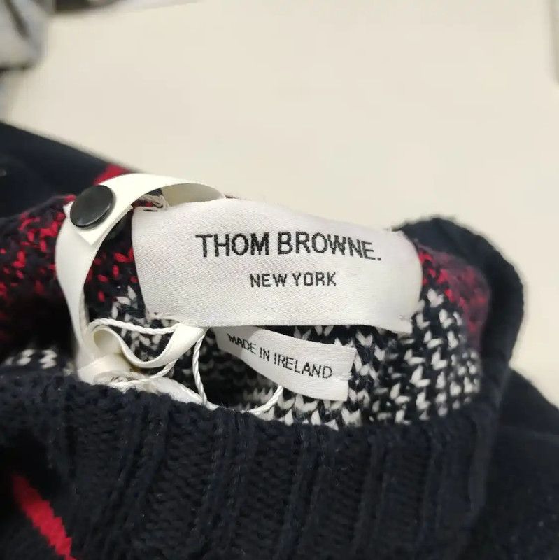 Thom Browne Thom Browne Black Wool Sweater for Women 0089 Size L / US 10 / IT 46 - 3 Thumbnail