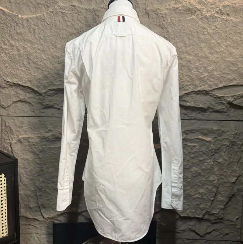 Thom Browne Thom Browne White Cotton Women's Shirt 0089 Size M / US 6-8 / IT 42-44 - 2 Thumbnail