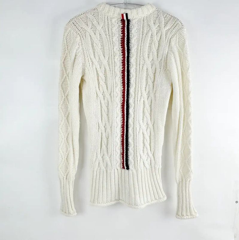 Thom Browne Thom Browne Cream Wool Sweater 0089 Size M / US 6-8 / IT 42-44 - 2 Thumbnail