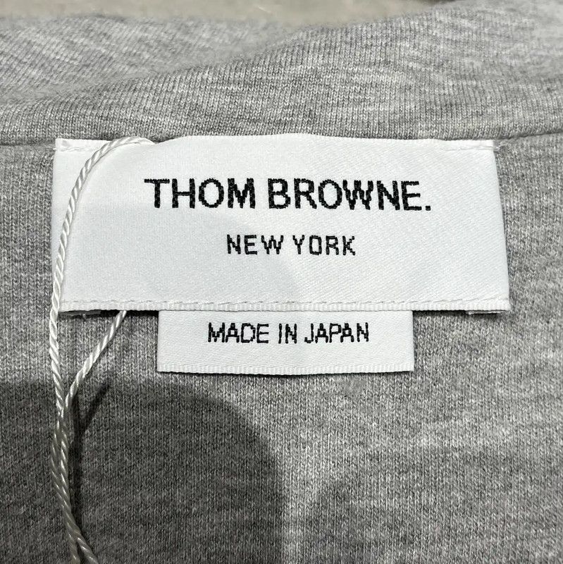 Thom Browne Thom Browne Gray Striped Long Sleeve Hoodie 0089 Size S / US 4 / IT 40 - 5 Thumbnail
