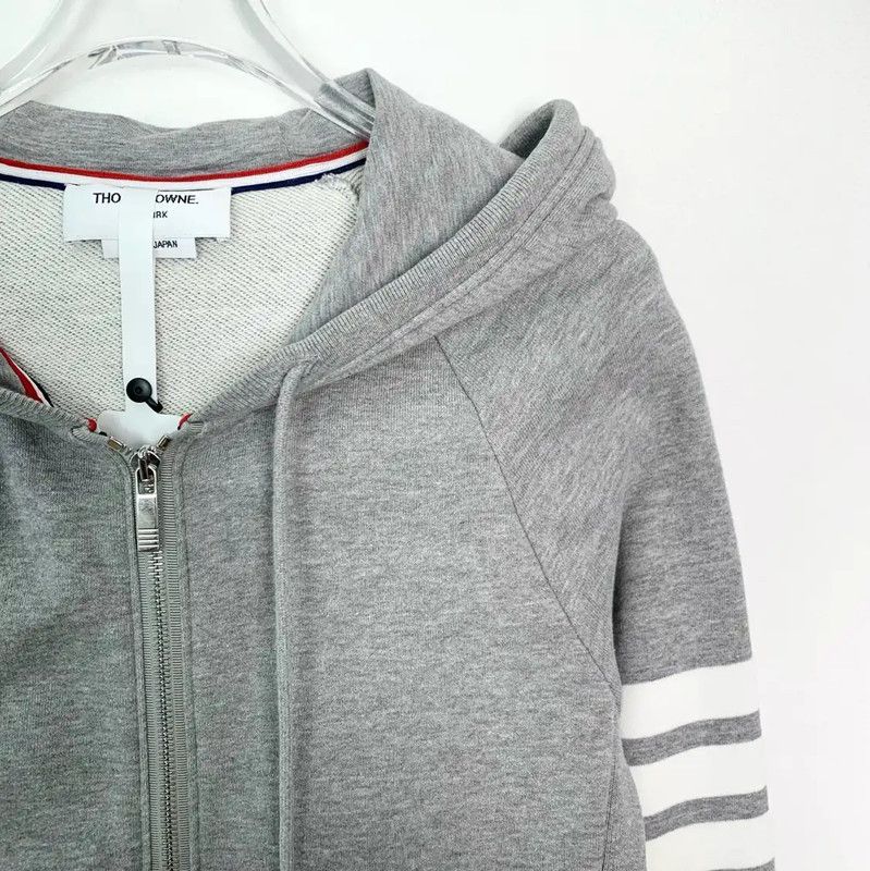 Thom Browne Thom Browne Gray Cotton Womens Hoodie 0089 Size L / US 10 / IT 46 - 3 Thumbnail