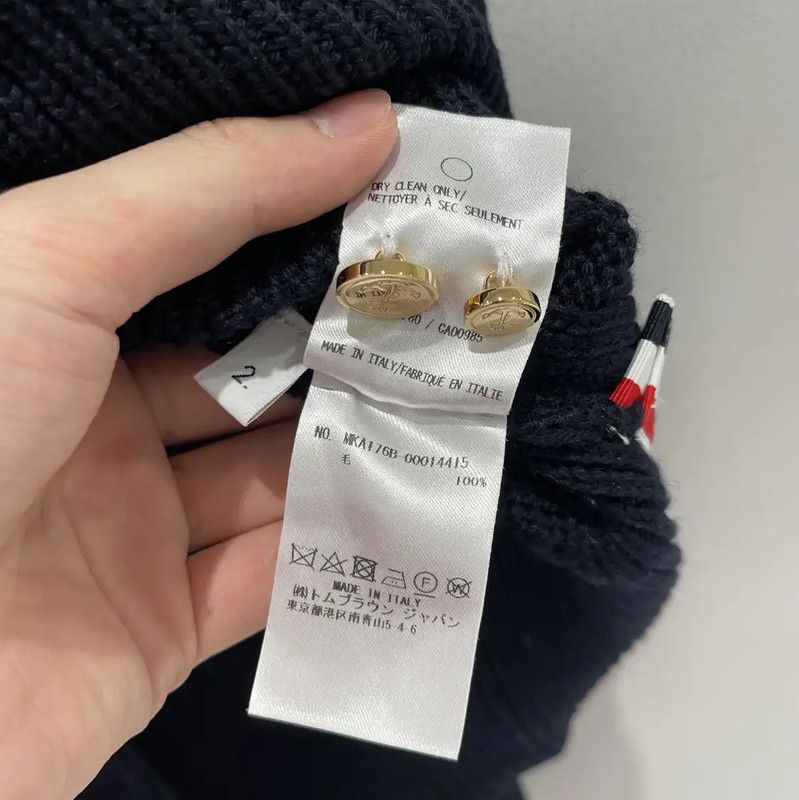 Thom Browne Thom Browne Blue Long Sleeve Pullover Sweater 0089 Size ONE SIZE - 7 Thumbnail