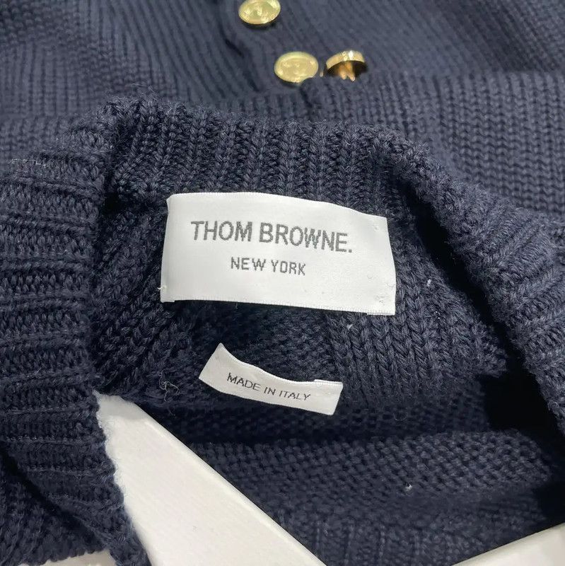 Thom Browne Thom Browne Blue Long Sleeve Pullover Sweater 0089 Size ONE SIZE - 6 Thumbnail