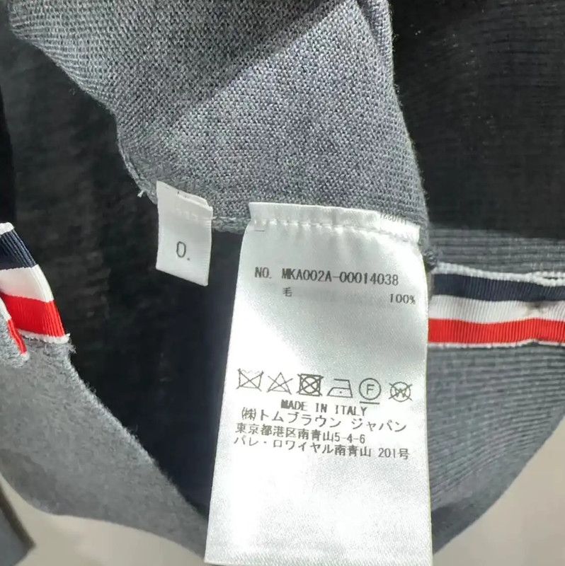 Thom Browne Thom Browne Gray Cotton Blend Women's Pullover 0089 Size ONE SIZE - 5 Thumbnail