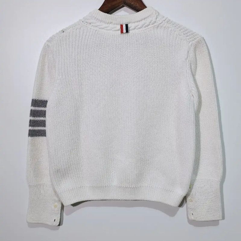 Thom Browne Thom Browne White Wool Women's Pullover Sweater 0089 Size L / US 10 / IT 46 - 2 Thumbnail