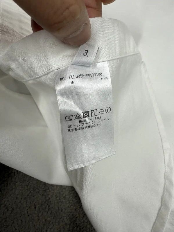 Thom Browne Thom Browne White Cotton Women's Shirt 0089 Size XL / US 12-14 / IT 48-50 - 4 Thumbnail