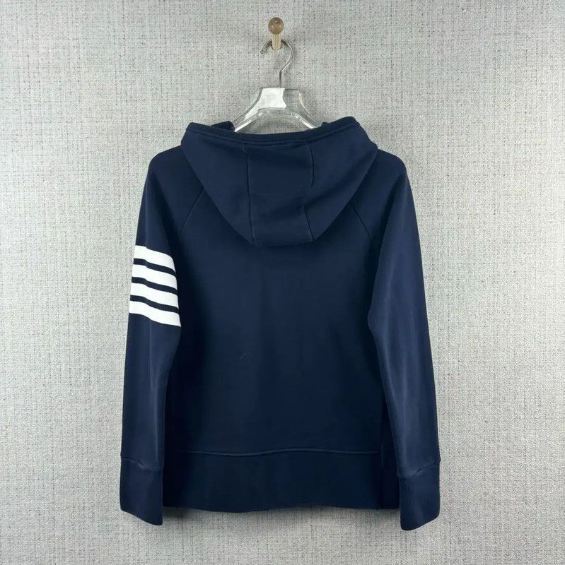 Thom Browne Thom Browne Women's Navy Striped Cotton Jacket 0089 Size XS / US 0-2 / IT 36-38 - 3 Thumbnail