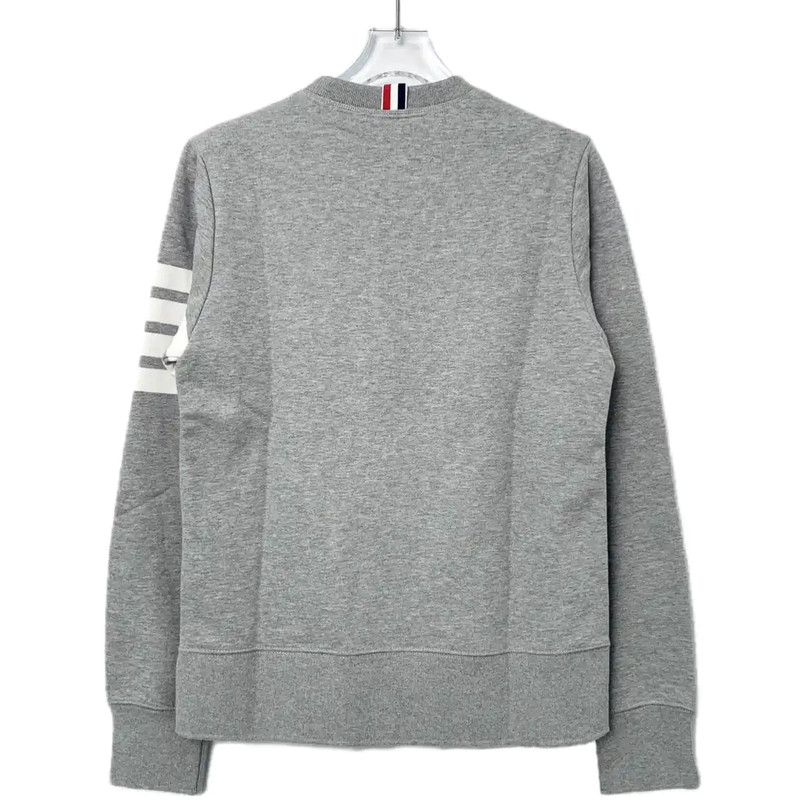 Thom Browne Thom Browne Gray Cotton Women's Sweatshirt 0089 Size S / US 4 / IT 40 - 2 Thumbnail