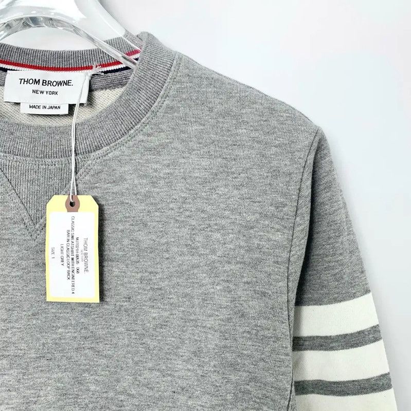 Thom Browne Thom Browne Gray Cotton Women's Sweatshirt 0089 Size S / US 4 / IT 40 - 3 Thumbnail