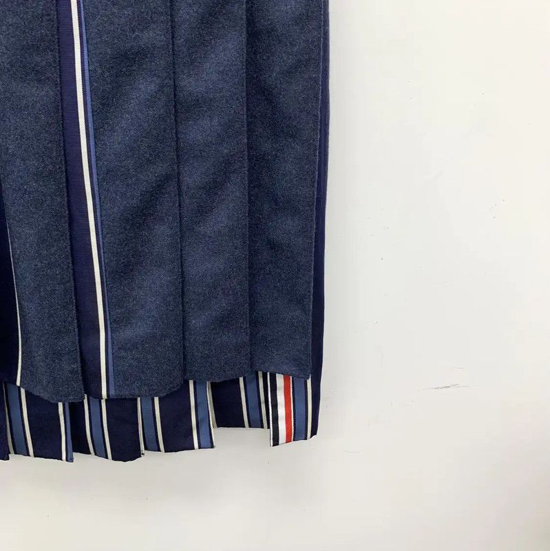 Thom Browne Thom Browne Navy Wool Pleated Skirt 0089 Size 23" - 4 Thumbnail