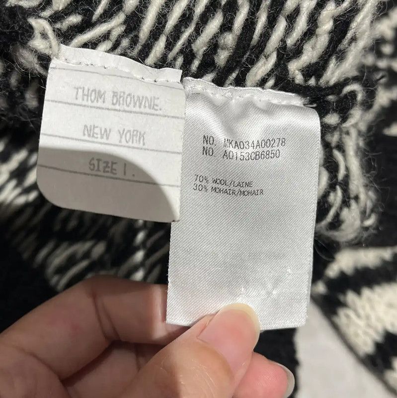 Thom Browne Thom Browne Black Wool Patterned Sweater for Women 0089 Size S / US 4 / IT 40 - 5 Thumbnail