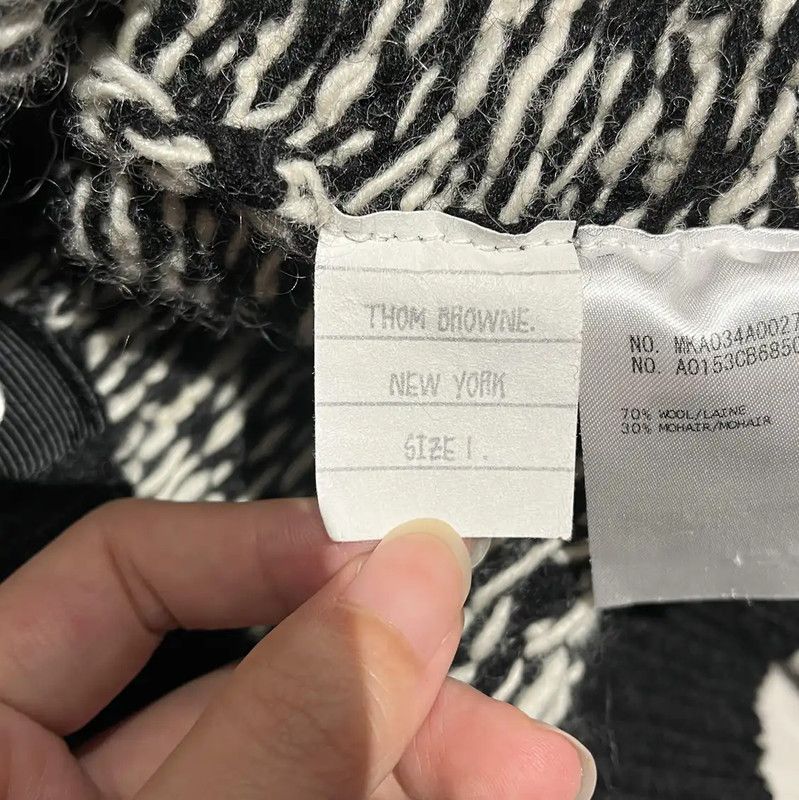 Thom Browne Thom Browne Black Wool Patterned Sweater for Women 0089 Size S / US 4 / IT 40 - 4 Thumbnail