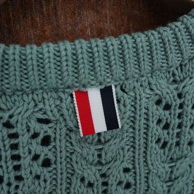 Thom Browne Thom Browne Green Wool Striped Sweater 0089 Size M / US 6-8 / IT 42-44 - 5 Thumbnail