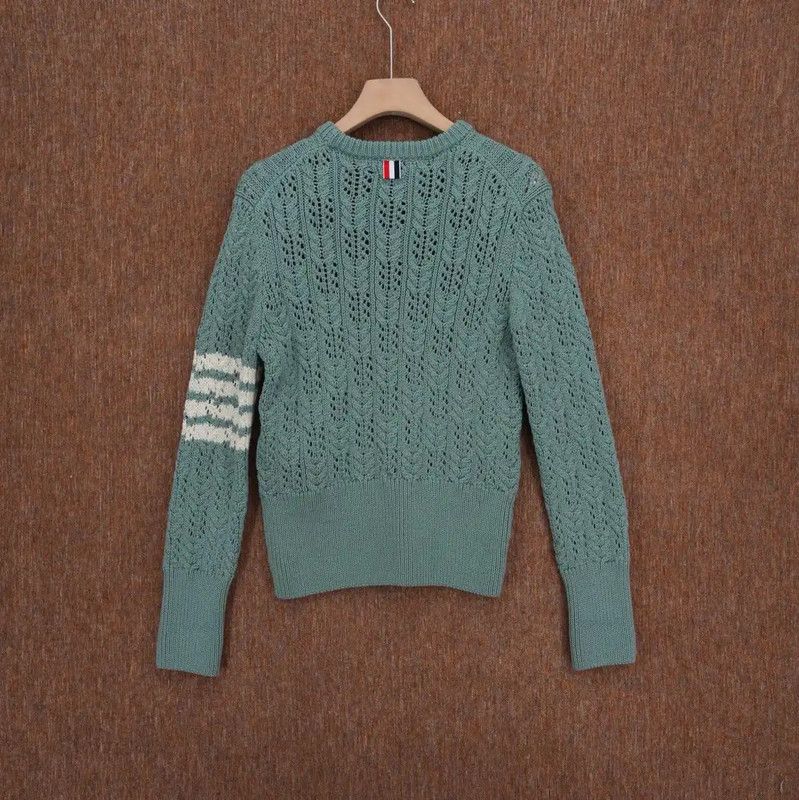 Thom Browne Thom Browne Green Wool Striped Sweater 0089 Size M / US 6-8 / IT 42-44 - 2 Thumbnail