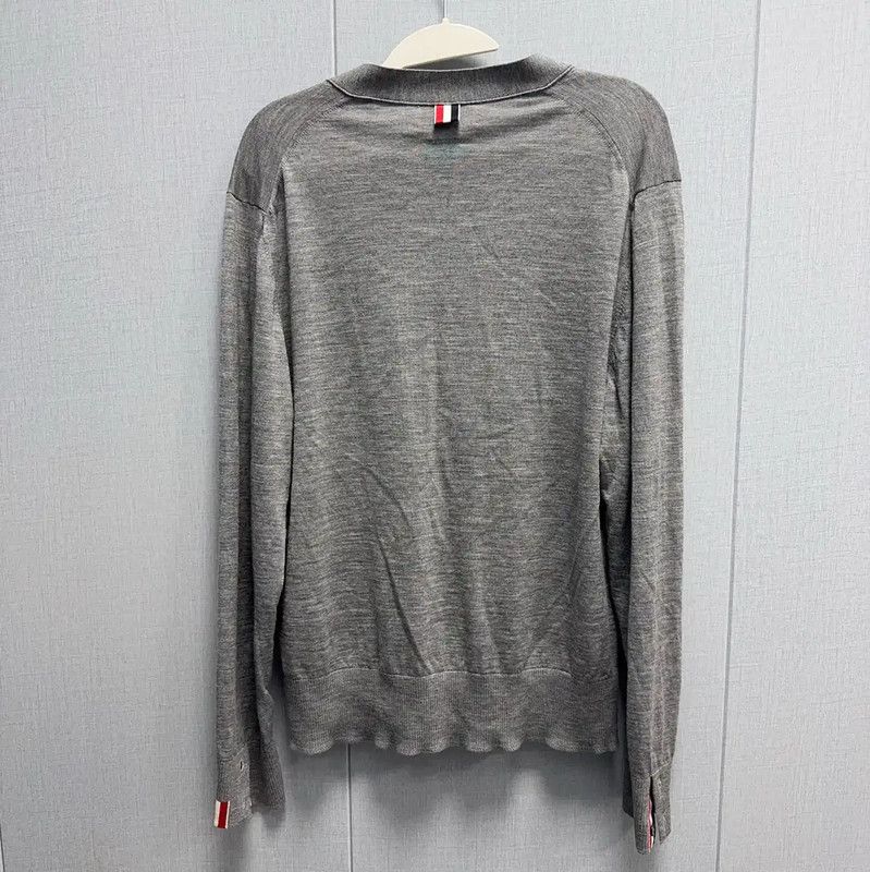 Thom Browne Thom Browne Women's Grey Wool Cardigan 0089 Size XL / US 12-14 / IT 48-50 - 2 Thumbnail