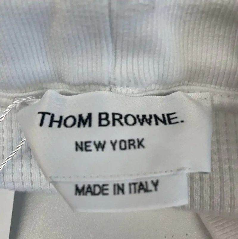 Thom Browne Thom Browne Casual White Cotton Pants 0089 Size 30" / US 8 / IT 44 - 3 Thumbnail