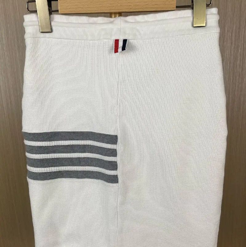 Thom Browne Thom Browne Casual White Cotton Pants 0089 Size 30" / US 8 / IT 44 - 2 Thumbnail