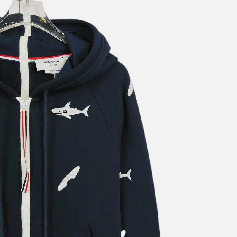 Thom Browne Thom Browne Black Cotton Long Sleeve Hoodie 0089 Size M / US 6-8 / IT 42-44 - 3 Thumbnail