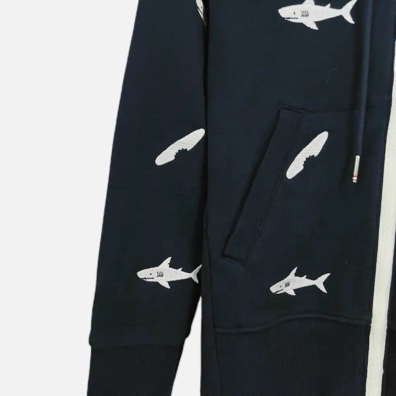 Thom Browne Thom Browne Black Cotton Long Sleeve Hoodie 0089 Size M / US 6-8 / IT 42-44 - 4 Thumbnail