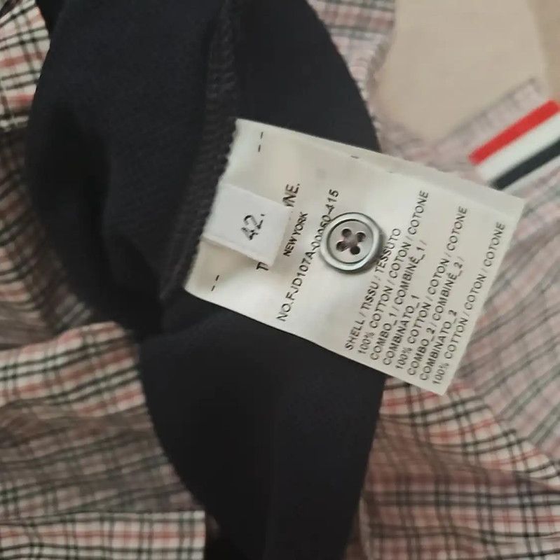 Thom Browne Thom Browne Navy Cotton Short Dress for Women 0089 Size L / US 10 / IT 46 - 5 Thumbnail