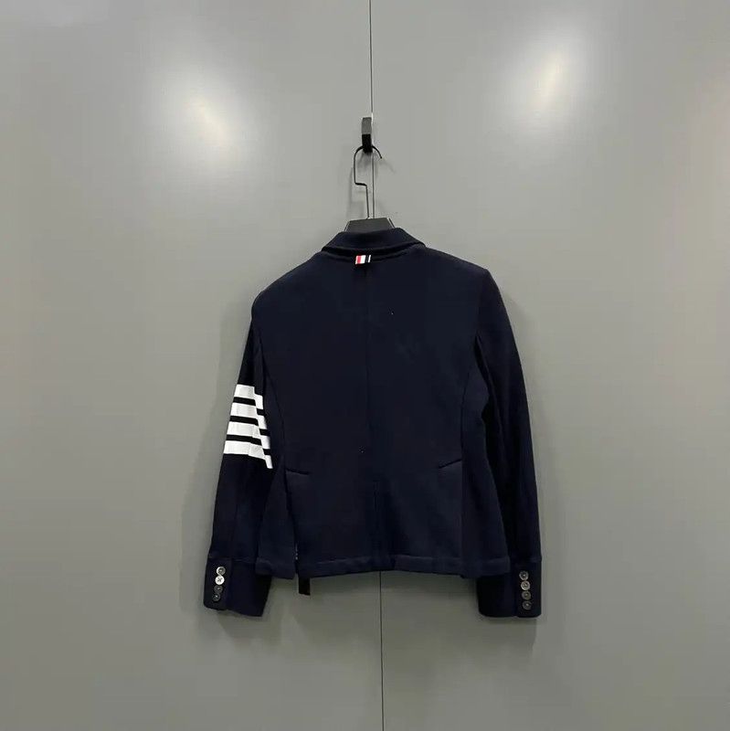 Thom Browne Thom Browne Women's Navy Striped Jacket 0089 Size ONE SIZE - 3 Thumbnail